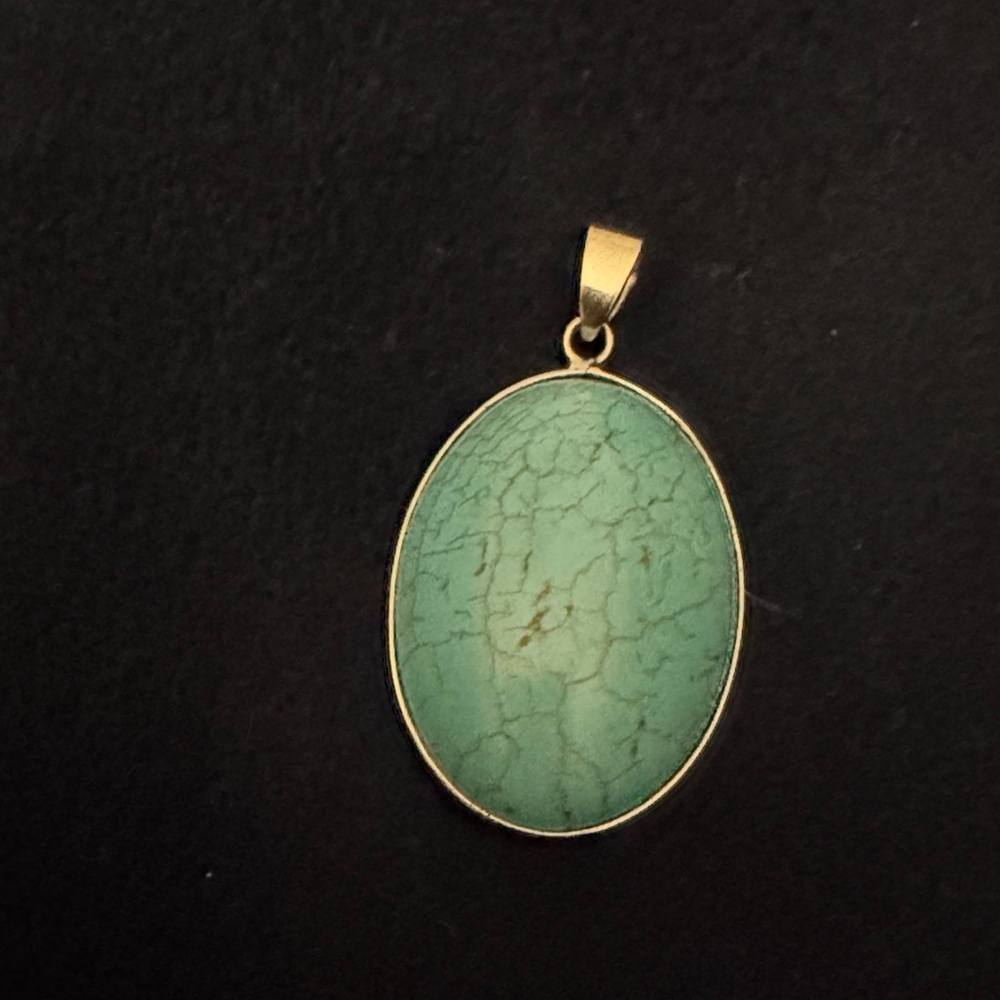 Turquoise pendant in sterling silver